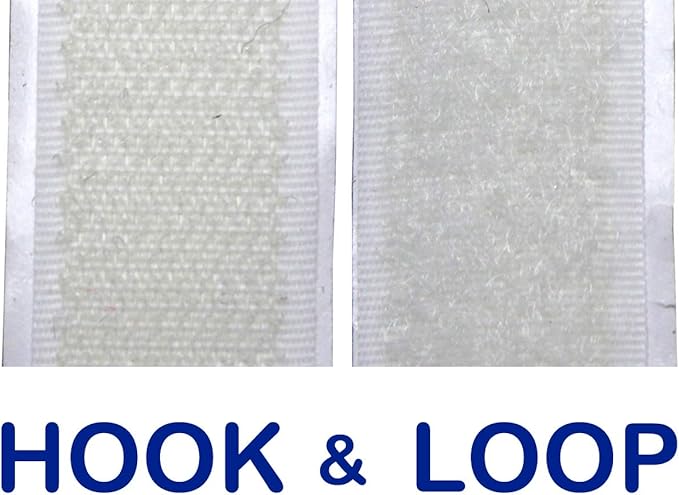 BlueDot Trading Self Adhesive Sticky Back Hook and Loop Tape for use with Bags, Clothes, Costumes, Office, Home, Crafts, or School, 3/4” (.75 inch) Wide (White, 5 Feet)