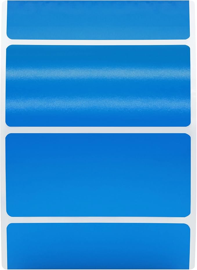 Hybsk 2.25x1.25 inch Color Direct Thermal Labels for Shipping, Barcodes, Address, Compatible with Rollo Label Printer & Zebra Desktop Printers (2.25"x1.25",Blue)