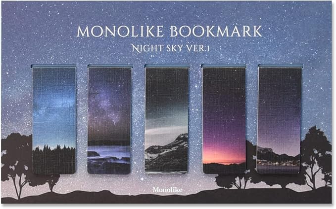 Monolike Magnetic Bookmarks Night Sky Ver.1, Set of 5