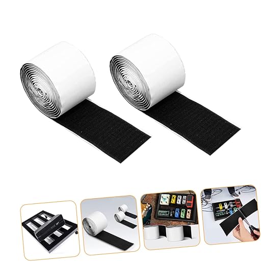 YARNOW 2 Rolls Guitar Pedal Mounting Tape Strips Tape for Pedal Board Accessories Strong Adhesive Durable During Performances