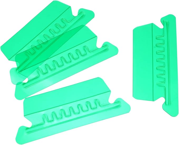 50PCS 2 Inch Green PVC Hanging File Folder Tabs with Paper Insert Office Product Interior Folder Indexing Tool