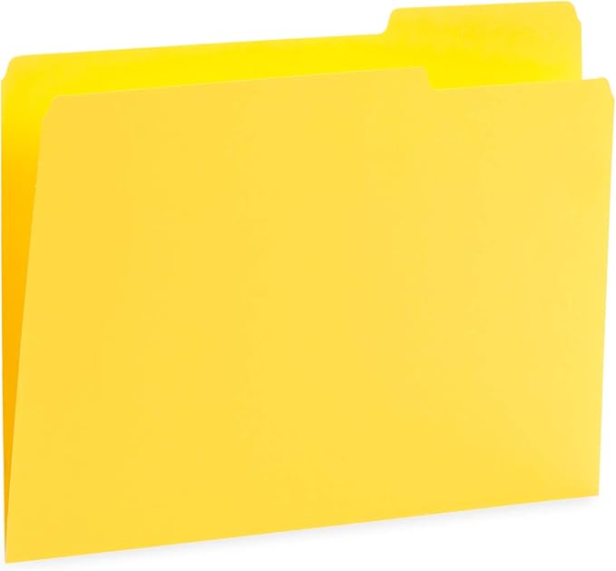 Blue Summit Supplies 100 Warm Tones File Folders, 1/3 Cut Tab, Letter Size, Assorted Colors, Great for Organizing and Easy File Storage