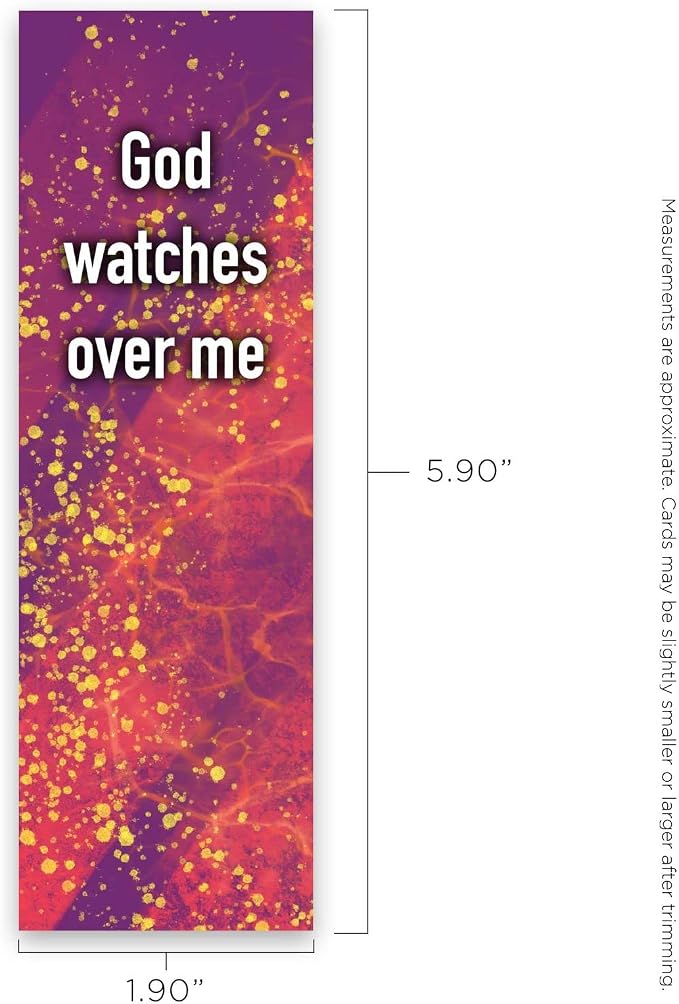 God Watches Over Me, Psalm 121:7-8, Bulk Pack of 25 Christian Bookmarks, Bible Verse Book Markers, Sunday School Prizes with Memory Verses, Scripture Gifts