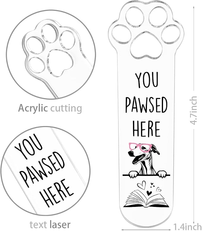 Greyhound Dog Lover Gifts, Greyhound Dog Bookmark for Book Lovers Bookworm Bookish Nerd Librarian Sister Brother Friend, Funny Bookmarks for Women, Book Club Gifts for Reader Pet Owner-LDS06