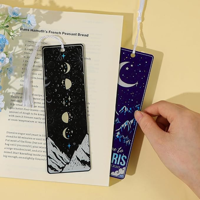 2Pcs ACOTAR Velaris Bookmarks, City of Starlight Page Markers, Fantasy Themed Page Clips, Gifts for Sarah J Maas Fans & Book Lovers (2PCS-ACOTAR)