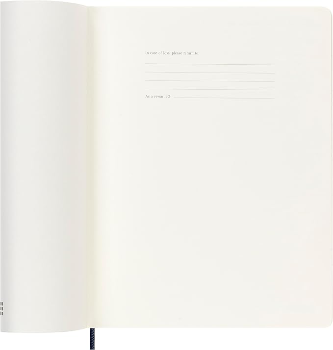 Moleskine Classic 12 Month 2026 Weekly Planner, Soft Cover, XL (7.5" x 9.75"), Sapphire Blue, 144 pages