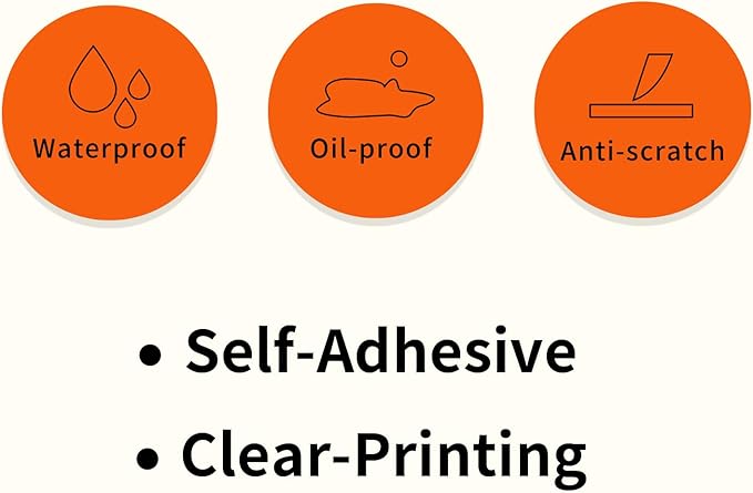 STARLIBOO Thermal Labels 3 inch, Round Thermal Printer Labels, Circle Direct Thermal Stickers for DIY Logo Design, Shipping, Name Tag, Compatible with Rollo&MUNBYN- Orange