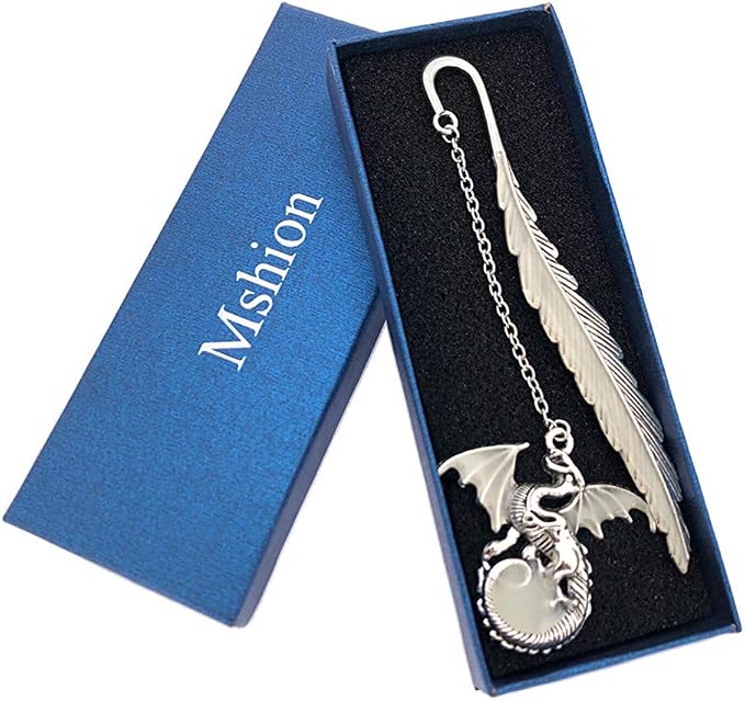 Luminous Bookmark, Retro Glow in The Dark Reading Bookmarks for Women Men Lovers,Book Markers with Pendant Holiday Gifts