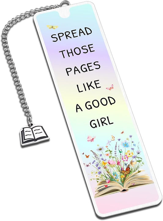 Gifts for Book Lovers Women, Funny Book Mark for Reading Women, Spread Those Page Bookmark, Book Lover Nerd Bookish Office Christmas Gifts, Book Themed Book Club Gift Ideas for Women