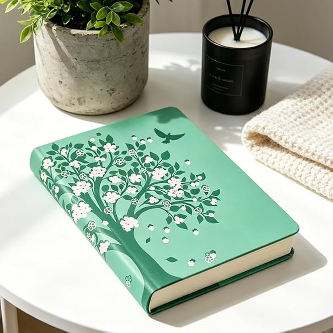 Flower Tree Patern Stretchable Book Cover 15.7"x9.8", Elastic Washable Book Protector for Hardcover Textbooks Paperbacks, Reusable Polyester Book Sleeve for Women