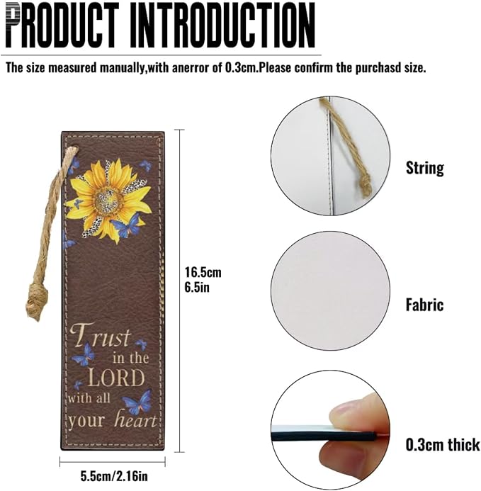 Vintage Sunflower Butterfly Bible Case with Bookmark Waterproof Bible Cover Case for Women Lightweight Bible Bag with Handle Pockets Church Book Bag Brown