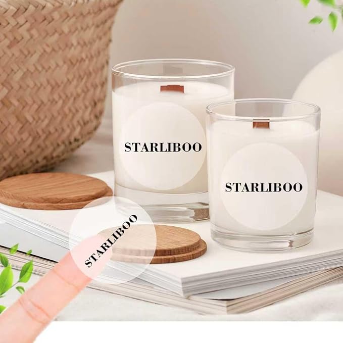 2 Inch Clear Transparent Thermal Label Stickers, Round Clear Self-Adhesive Direct Thermal Labels, Perforation Line Design& Waterproof- 300 Sheets