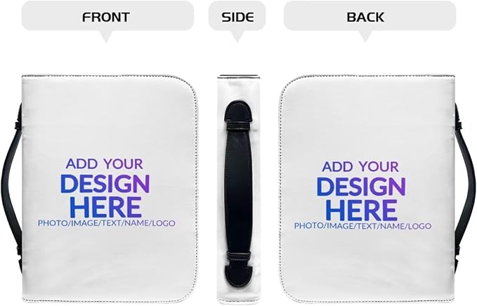Customized Extra Large Bible Covers for Men Personalized Leather Bible Case for Women with Bookmark Custom Bible Carrying Case,Small