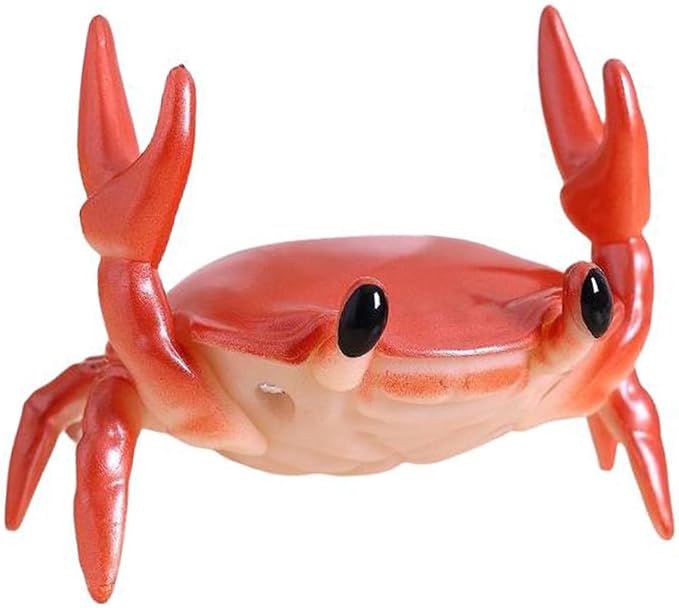 1Pcs Weightlifting Crab Pen Holder Funny Crab Pen Holder for Storage Office Desk Display Decorations (Red)