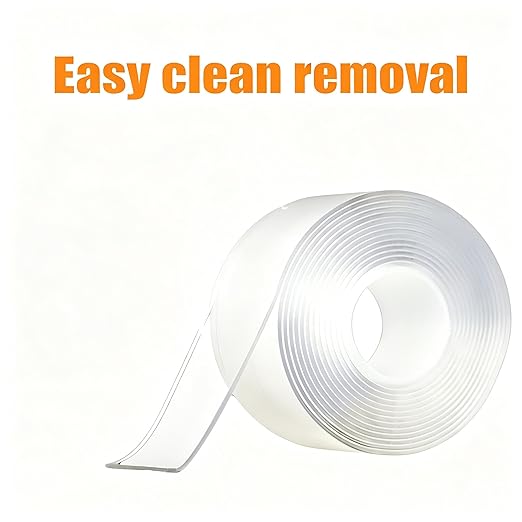 2026New Extra Strong Double Sided Tape Heavy Duty (2 Rolls,Total 20 FT),Clear Removable Two Sided Adhesive Mounting Tape for Poster,Rug,Picture Hanging Strips,Office & Outdoor