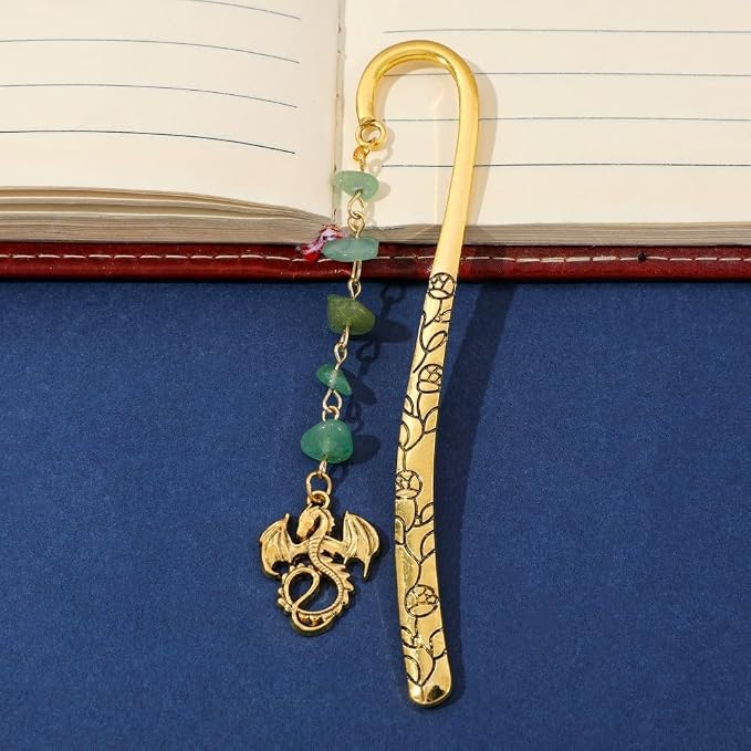 Horror Bloody Knife Metal Bookmark Horror Bookmark for Horror Fans Thriller Suspense Books Book Accessories Exquisite Hook Bookmarks Gift for Women (Dragon Bookmark 3PCS)