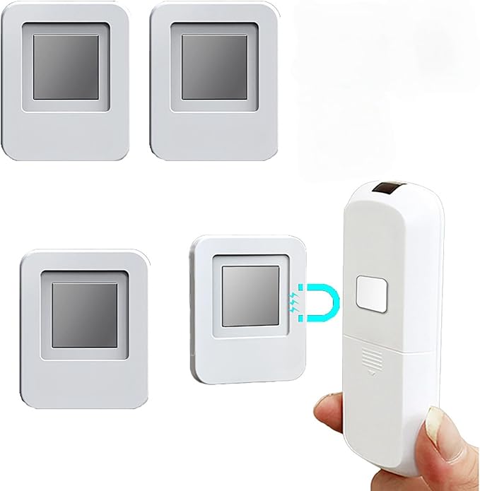 3Pcs Magnetic Remote Control Holder Wall Mount,Magnetic Remote Holder,Upgraded Organizers Storage,Convenient and Stylish TV Remote Organizer for Home Office School Supply Storage (White)