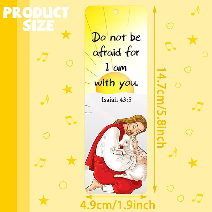 Chinco 120 Pack Christian Bookmarks for Kids Bible Verse Bookmarks with Ribbon Scripture Inspirational Quotes School Gifts Church Supplies for Kids Teens Adult Teachers