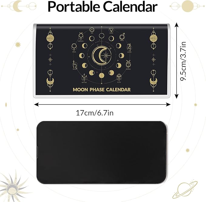 Pocket Calendar 2026-2027, Small Pocket Planner 2026 for Purse, Monthly Planner with Pvc Cover, Small Size (3.5" x 6"), From January 2026 - December 2027 - Moon Phase
