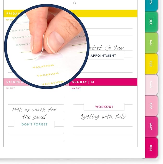 AT-A-GLANCE Planner 2025-2026 Academic, Simplified by Emily Ley, Weekly & Monthly, 5-1/2" x 8-1/2", Small, Monthly Tabs, Flexible Cover, Petite Floral (EL38-200A)