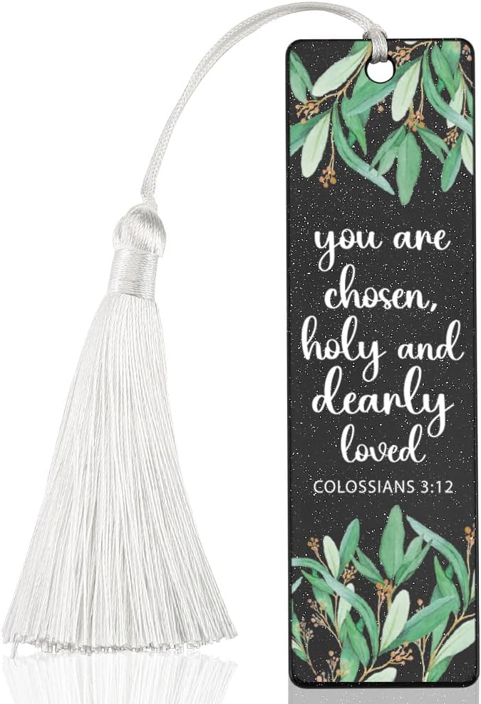 Christian Affirmation Bookmark, Heartening Gift for Believers, Uplifting Present for Spiritual Readers, Faith - Based Reading Gift, Unique Floral & Scripture Design Bookmark, WCB41