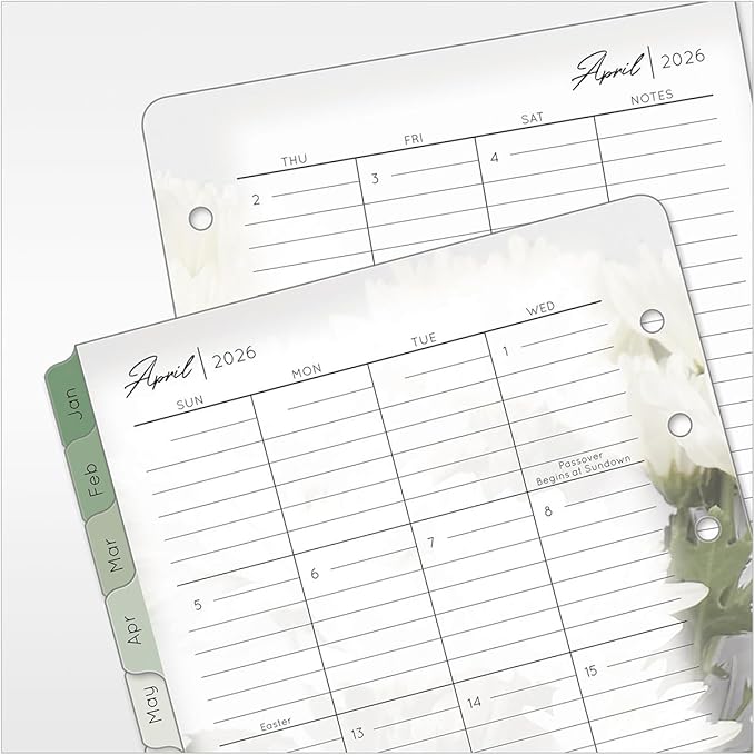 FranklinCovey - Blooms Planner Refill | Two Page Per Day - Ring-Bound (Compact, Apr 2026 - Mar 2027)