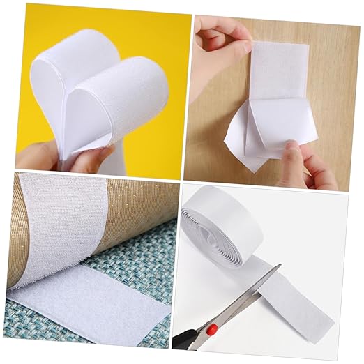 minkissy 2Rolls Hook and Loop Tape for Guitar Effects Pedal Board Strong Adhesive Mounting for Musicians for Secure and Versatile Applications