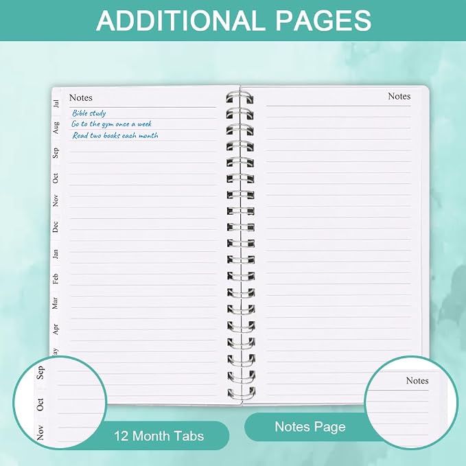 2026-2027 Pocket Planner/Calendar - July 2026 - June 2027, A6 Weekly & Monthly Organizer to Track Goals, Easy to Organize Your Daily Life, 3.75" x 6.75", Teal
