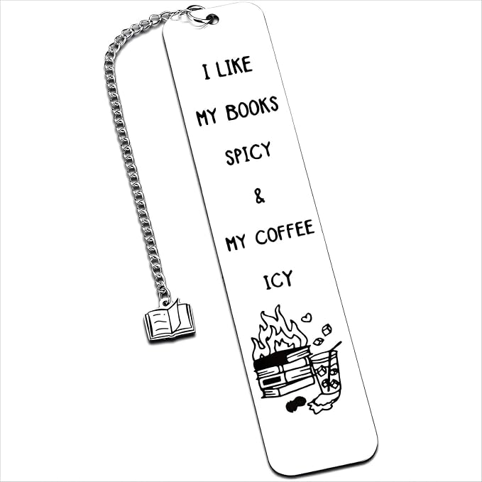 Spicy Book Marks for Reading Women, Friendship Birthday Gifts for Women, Coffee Lovers Gift Ideas for Readers, Book Loves, Book Club Gifts, Funny ChristmasGifts, Book Accessories
