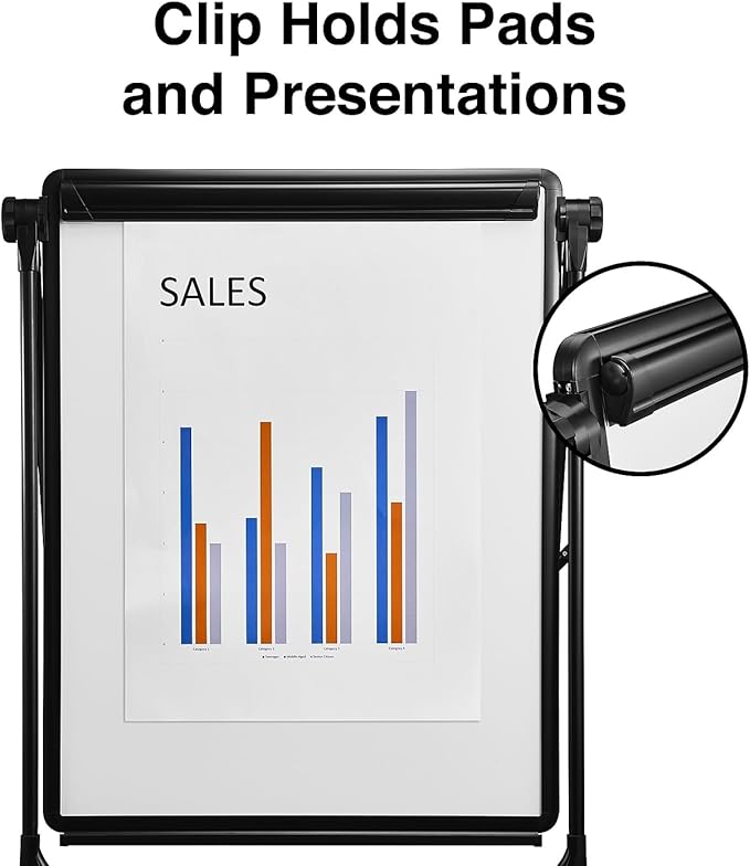 Staples Whiteboard/Flip Chart Easel, Black Frame