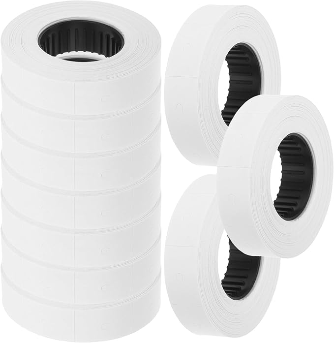 6600 Pricemarker Labeler Roll Paper Double Line White Pricing Stickers 500 Labels Per Roll Retail Price Tagging Label Gun Accessories