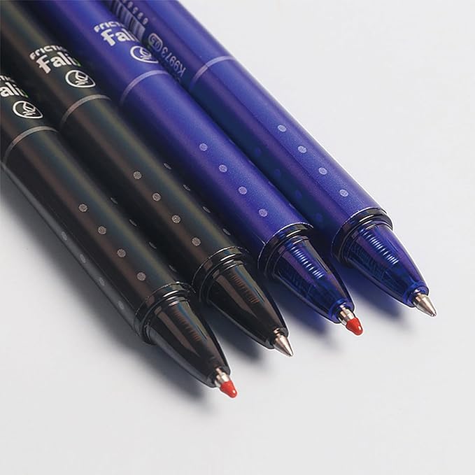Erasable Gel Ink Pens Erasable Retractable Pens 0.5mm Black Blue Ink Smooth Writing Pen Office Supplies School Office Pen for Women Men Girls Boys (Mix Black+Blue-6Pcs)
