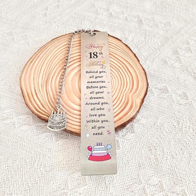 Happy 18th Birthday Gift Bookmark 18 Birthday Gifts for Women Men | Behind You All Your Memories Book Marks for BFF Sister Readers Bookworm 18 Year Old Birthday Gift Bookmarks