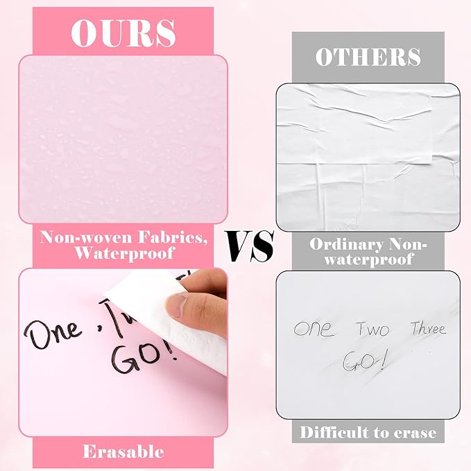 Pink Bulletin Board Roll Pastel Pink Reusable Waterproof Erasable Bulletin Board Poster Non-Woven Fabric Bulletin Board Background for Mother's Day Classroom Decor Wrapping Paper Crafts 15.55" x20ft