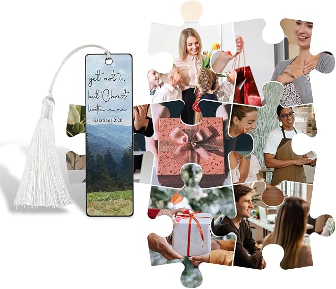 Christian Christ - Centered Bookmark, Inspirational Gift for Believers, Uplifting Gift for Spiritual Readers, Spiritual Bookish Present, Unique Landscape & Scripture Design Bookmark, WCB79