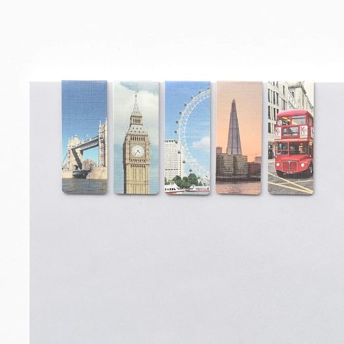 Monolike Magnetic Bookmarks London, Set of 5