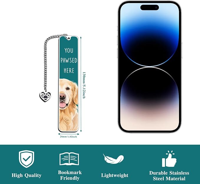 Golden Retriever Gifts for Women Men, Gift for Golden Retriever Lovers Owners, Fathers Day Dog Dag Gifts for Men, Book Club Gifts for Dog Lovers Kids, Reading Accessories for Book Lover Bookish Nerd