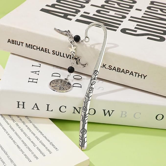 Dark Fantasy Acotar Metal Bookmark,The Night Court Feysand Bookmarks, Chic Book Accessory for Bookworms, Great Gift for ACOTAR Fandom & Book Lovers (ACotar)