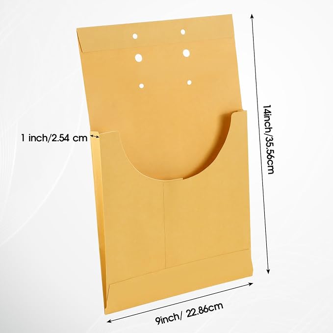 Feifeiya 50 Pack File Retention Jacket Kraft Expansion Retention Jackets Office Yellow Document Classification for Letter Legal Size