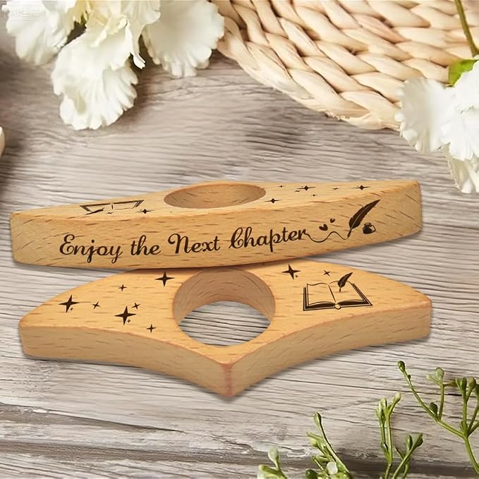Quimoy Book Page Holder for Reading,Thumb Books Page Holder, Books Reading Accessories Gifts for Book Lovers Teachers Students Friends