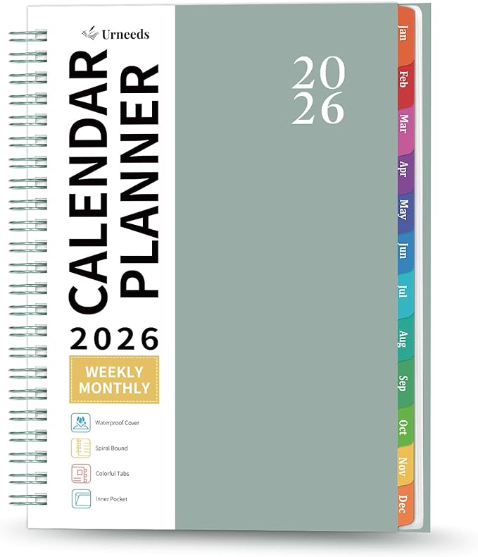 2026-2027 Planner - 2026 Planner Weekly and Monthly from Now - Dec. 2026, Calendar Planners 2026 with Monthly Tabs, Inner Pocket, 8.5" x 6.4"