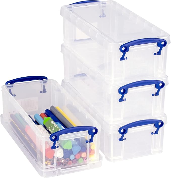 Really Useful Storage Box 0.9 Litre Clear Ref 0.9C