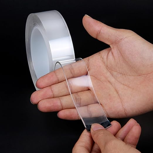 Heavy Duty Clear Double Sided Tape, 10FT Nanometer Mounting Tape Removable Waterproof, Two Sided Adhesive Tapes for Home Office Multipurpose 2mm 3m