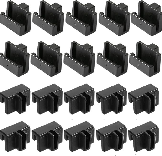 20Pcs Hanging File Rail Clips, Black File Folder Clips Drawer Divider Clips, Plastic File Rail Clip for Wood Drawers, Hanging File Folder Organizer for File Storage, Keep Folders Neat and Organized