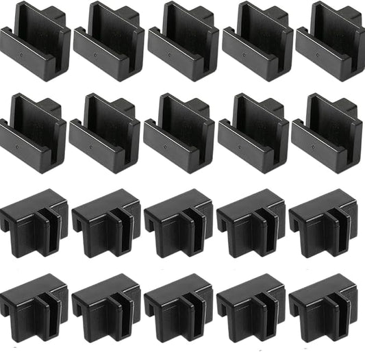 20Pcs Hanging File Rail Clips, Black File Folder Clips Drawer Divider Clips, Plastic File Rail Clip for Wood Drawers, Hanging File Folder Organizer for File Storage, Keep Folders Neat and Organized