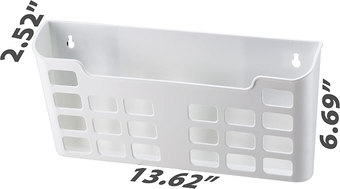Officemate MagnetPlus Magnetic Letter Size File Pocket, Plastic, White (92543), 2.52 x 13.62 x 6.69 Inches,Offwhite