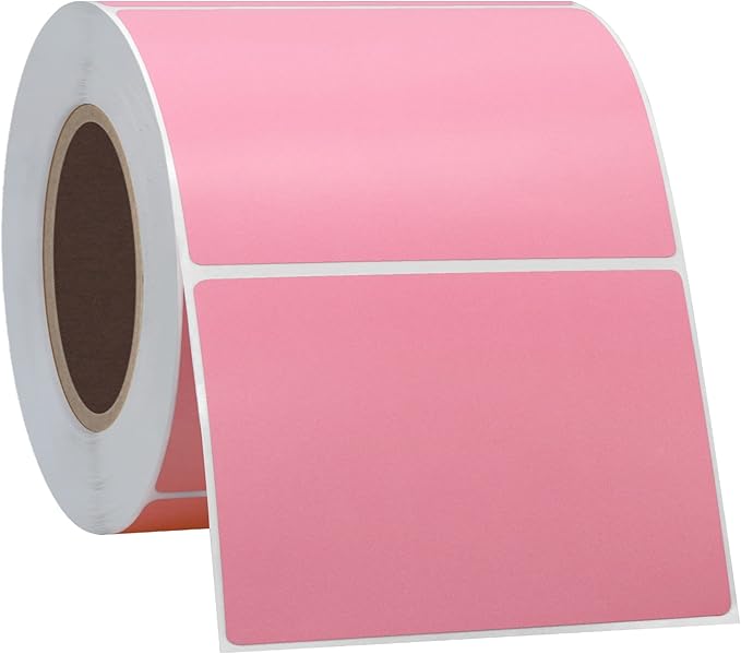Hybsk 3x2 inch Color Direct Thermal Labels for Shipping, Barcodes, Address, Compatible with Rollo Label Printer & Zebra Desktop Printers (3"x2",Pink)