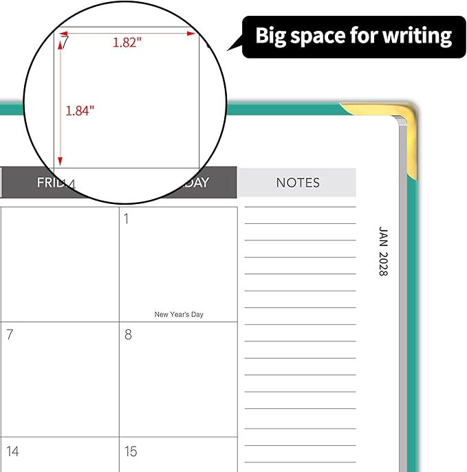 2026-2028 Monthly Planner - 3 Year Monthly Planner 2026-2028, Jan. 2026 - Dec. 2028, 8.5" x 11", 36 Months Calendar Planner with Spiral Bound, Notes Pages, Perfect for School & Office for Women & Men - Blue