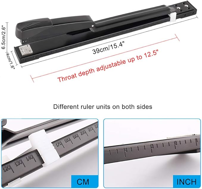 ID Card Slot Punch and Long Reach Stapler with 1600pcs Staples
