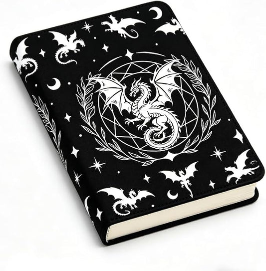 Dragon Patern Stretchable Book Cover 15.7"x9.8", Elastic Washable Book Protector for Hardcover Textbooks Paperbacks, Reusable Polyester Book Sleeve for Women